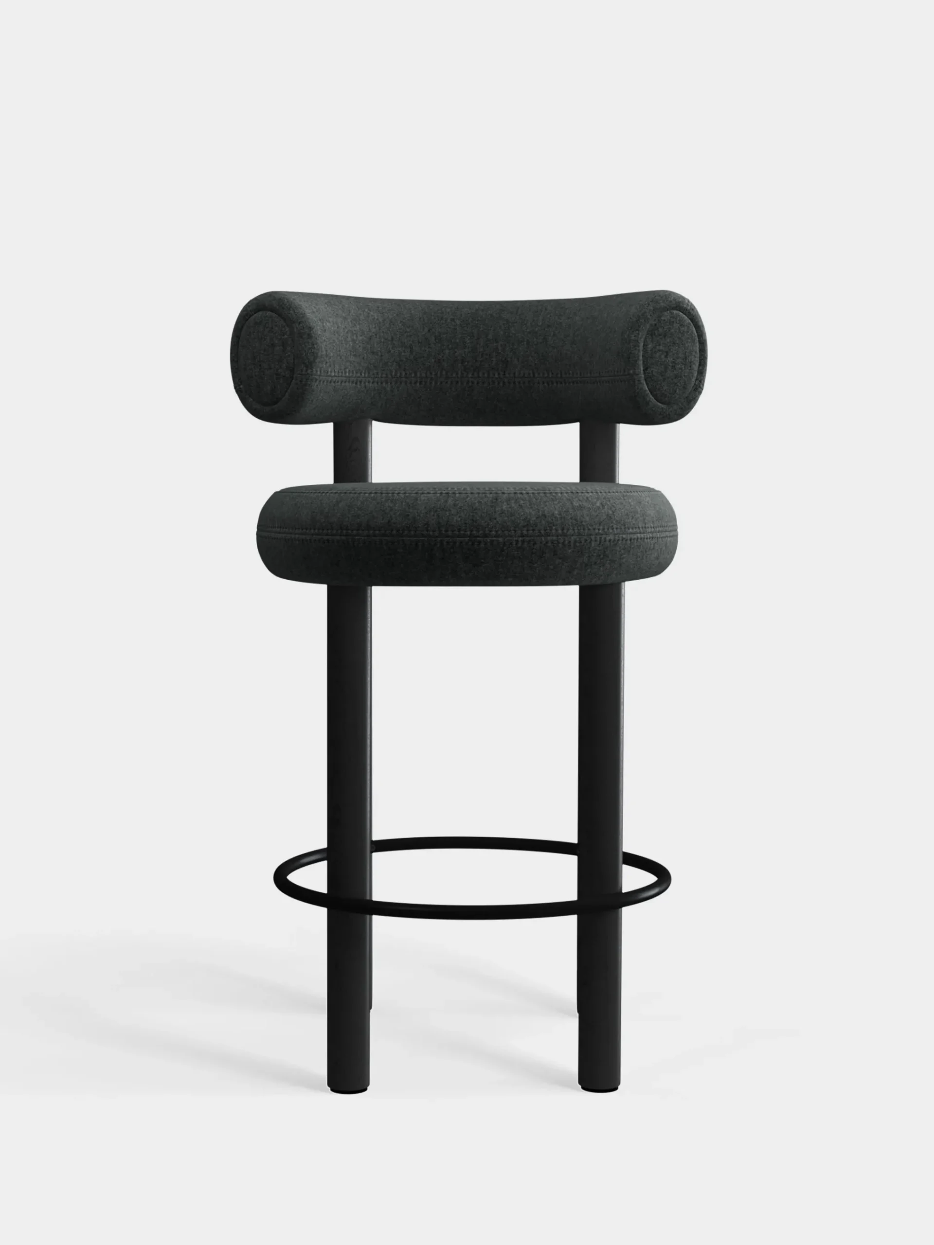 Tom Dixon Bar & Counter Stools*Fat Black Wood 65cm Counter Stool