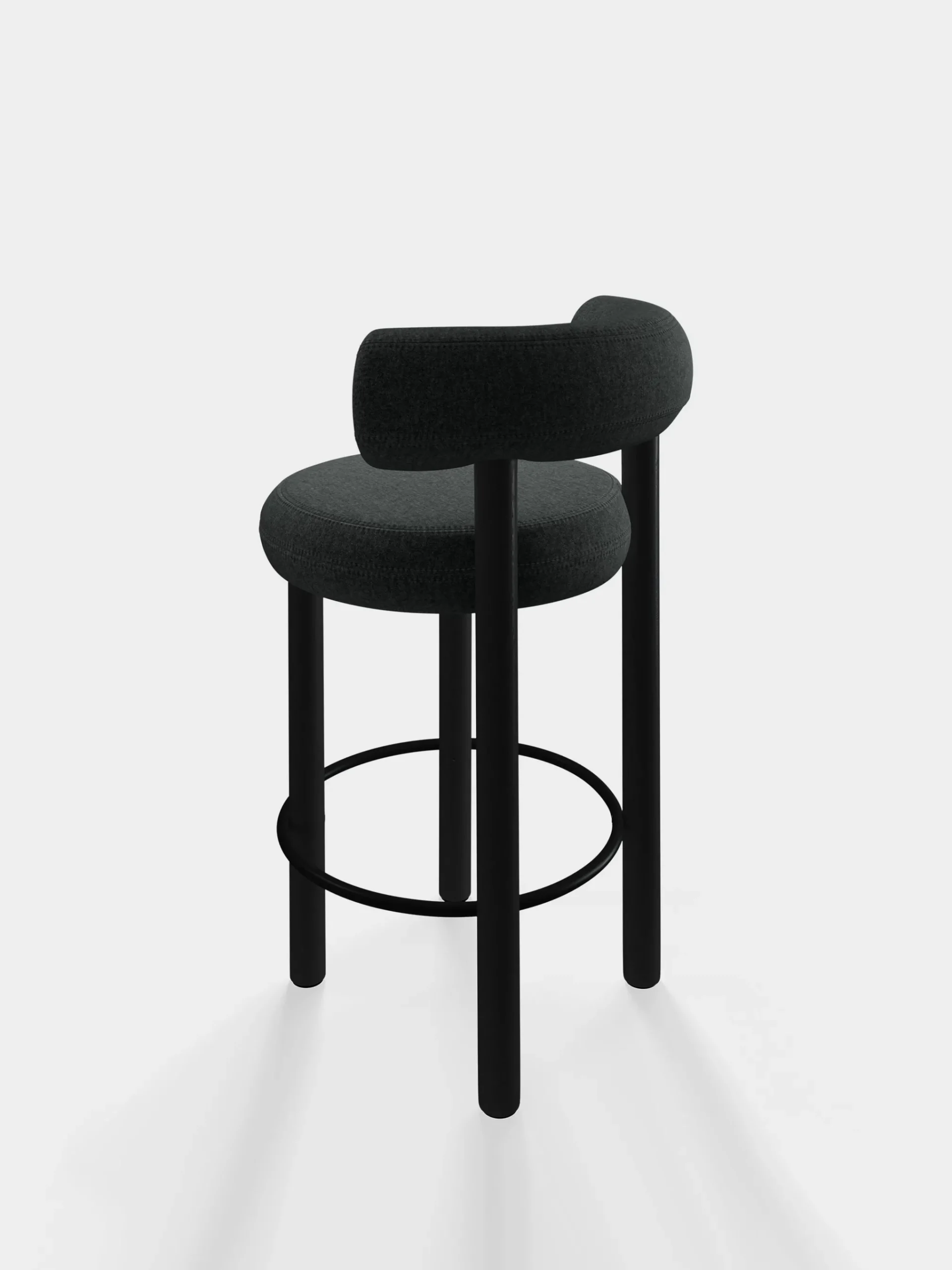 Tom Dixon Bar & Counter Stools*Fat Black Wood 65cm Counter Stool