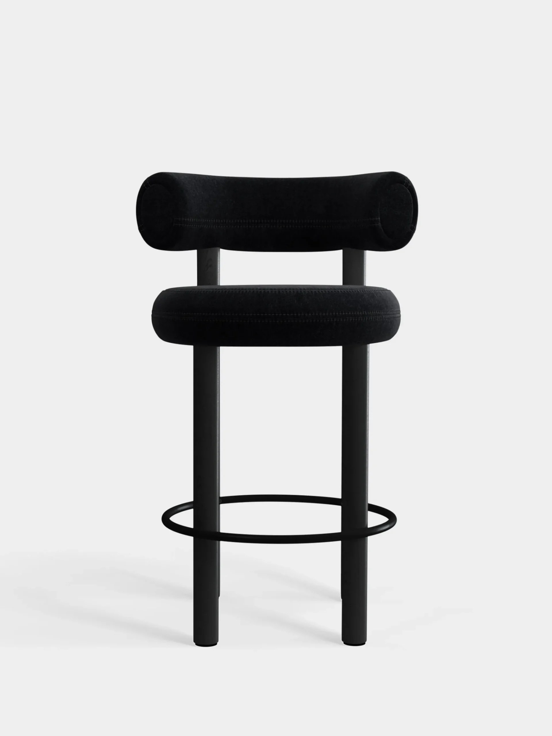 Tom Dixon Bar & Counter Stools*Fat Black Wood 65cm Counter Stool