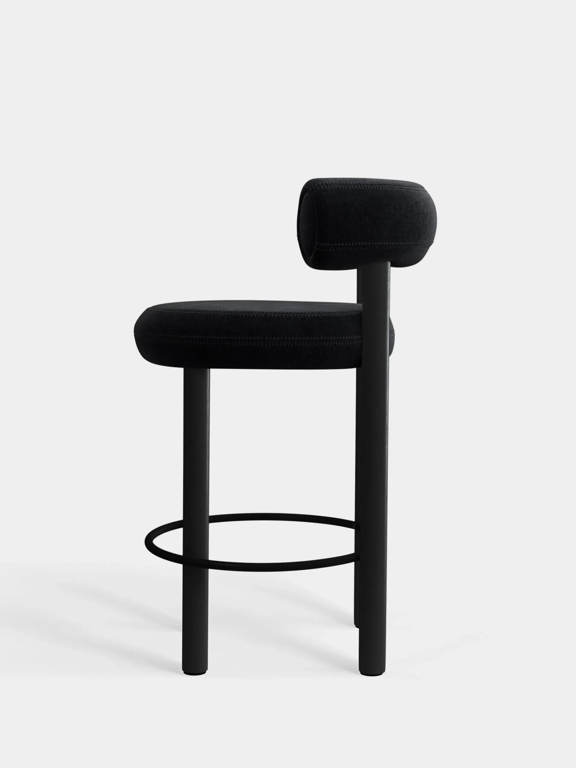 Tom Dixon Bar & Counter Stools*Fat Black Wood 65cm Counter Stool