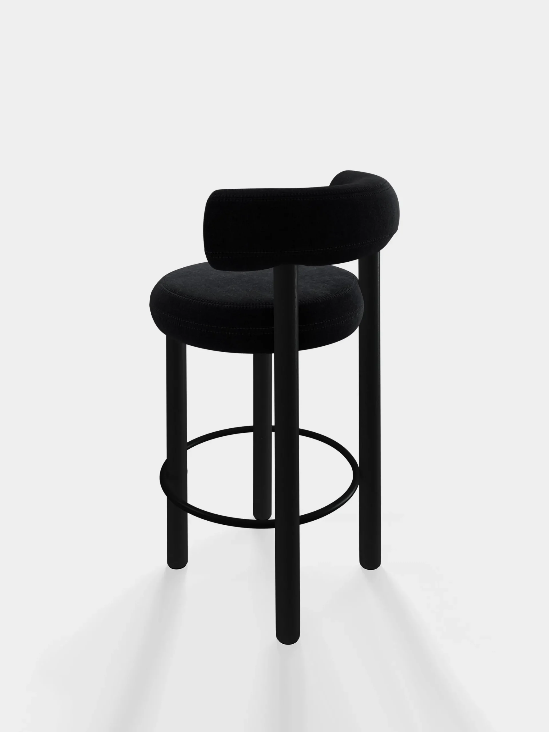 Tom Dixon Bar & Counter Stools*Fat Black Wood 65cm Counter Stool