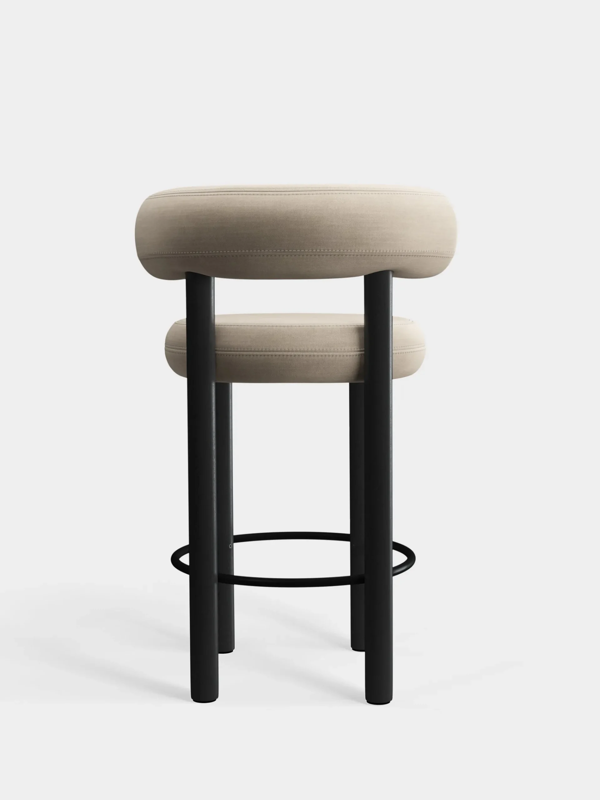 Tom Dixon Bar & Counter Stools*Fat Black Wood 65cm Counter Stool