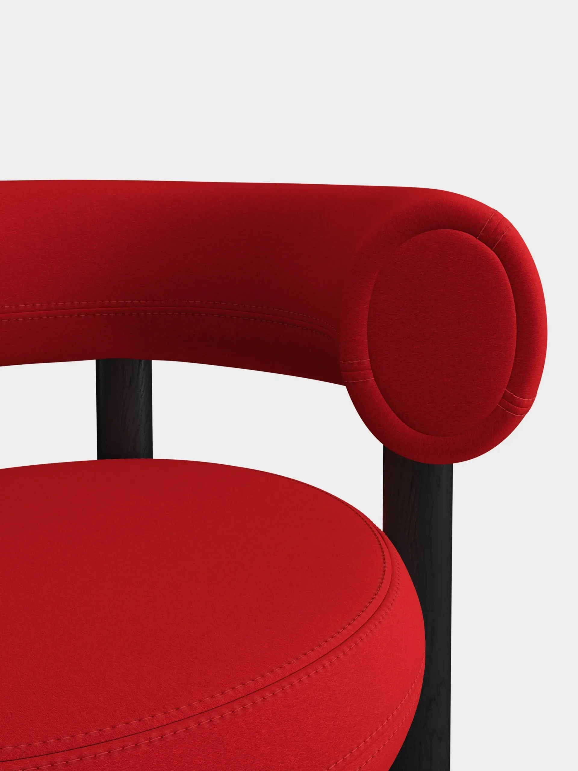 Tom Dixon Dining Chairs*Fat Black Wood Dining Chair