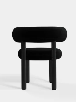 Tom Dixon Dining Chairs*Fat Black Wood Dining Chair