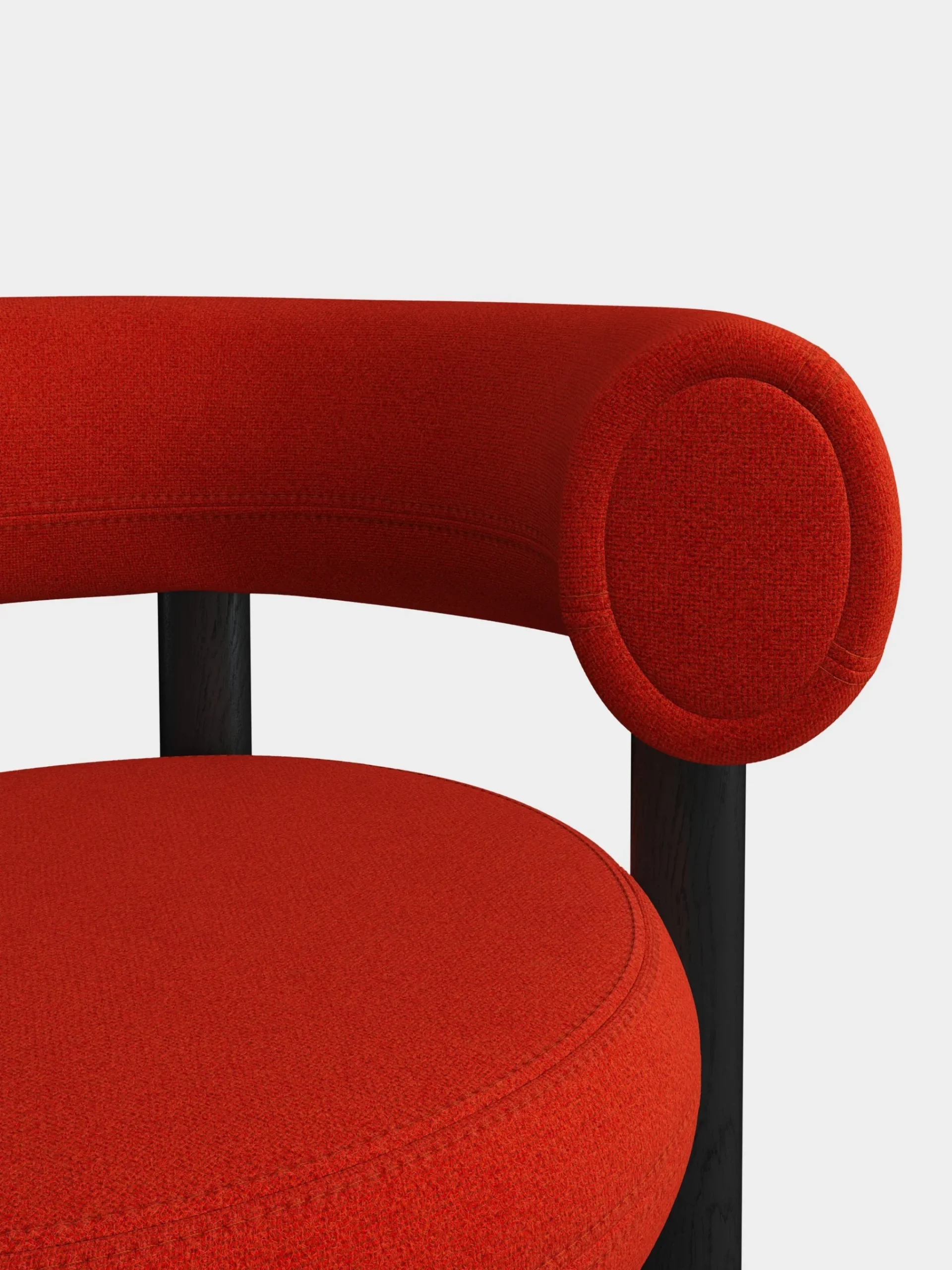 Tom Dixon Dining Chairs*Fat Black Wood Dining Chair