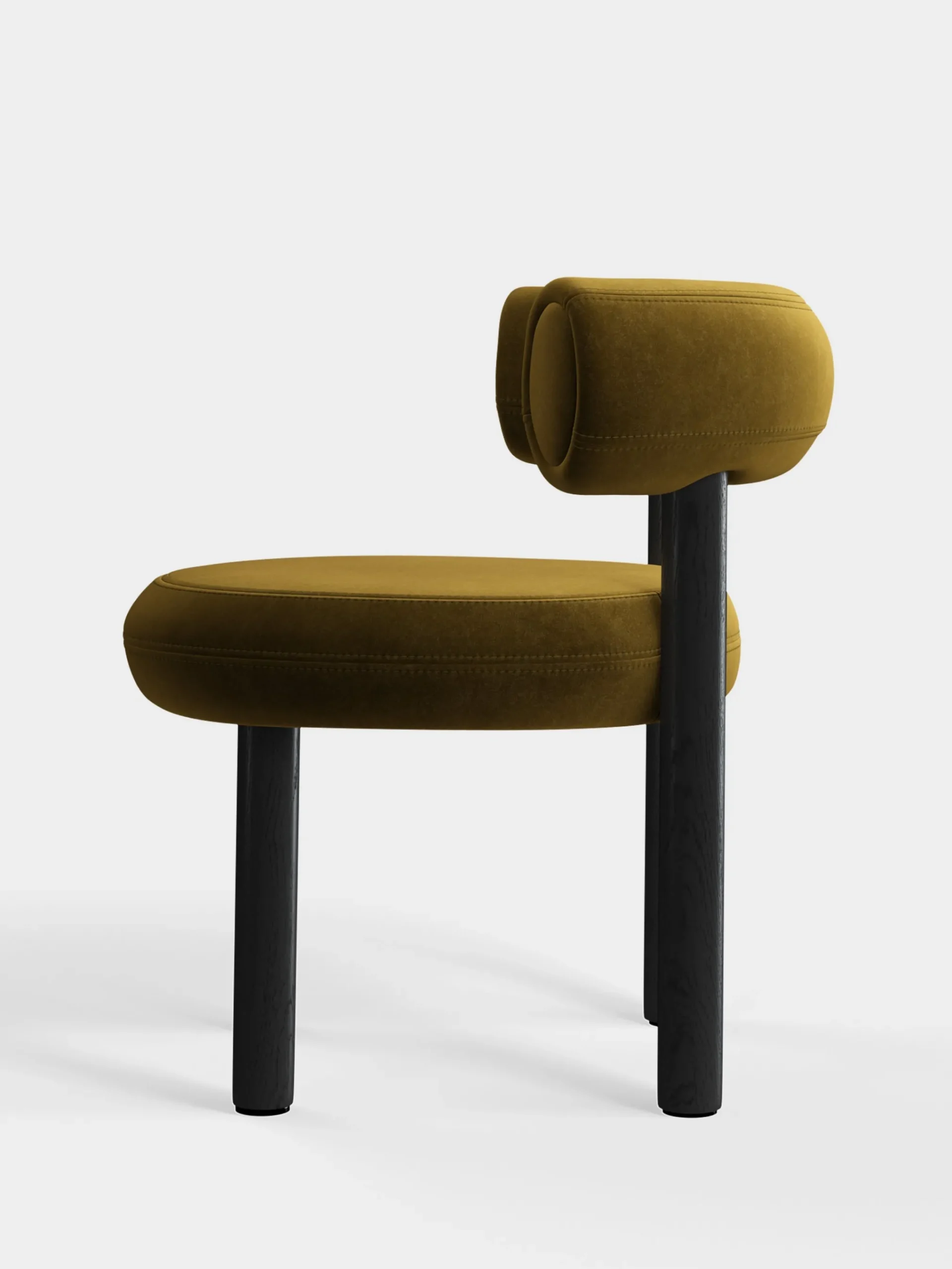 Tom Dixon Dining Chairs*Fat Black Wood Dining Chair