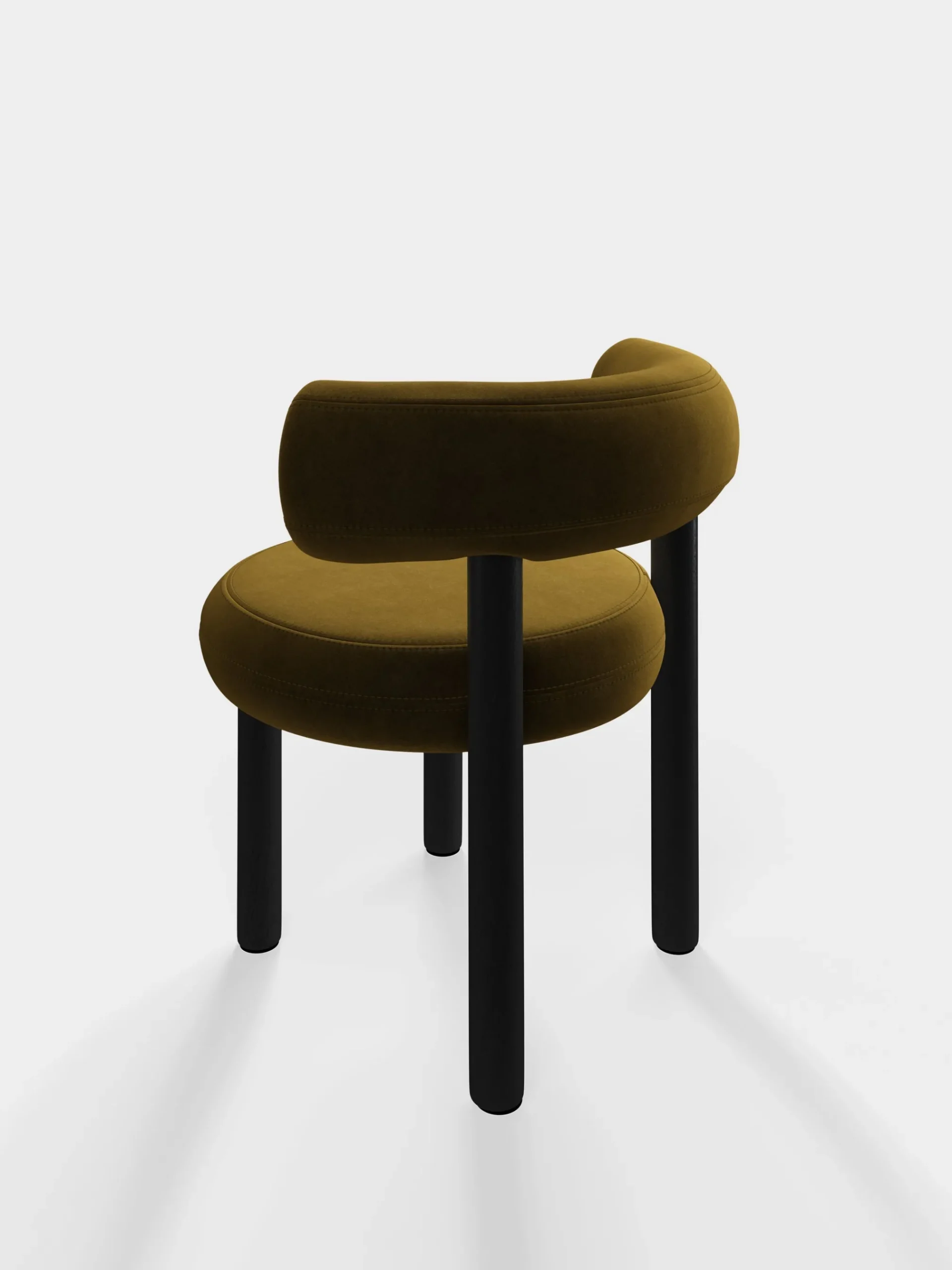 Tom Dixon Dining Chairs*Fat Black Wood Dining Chair
