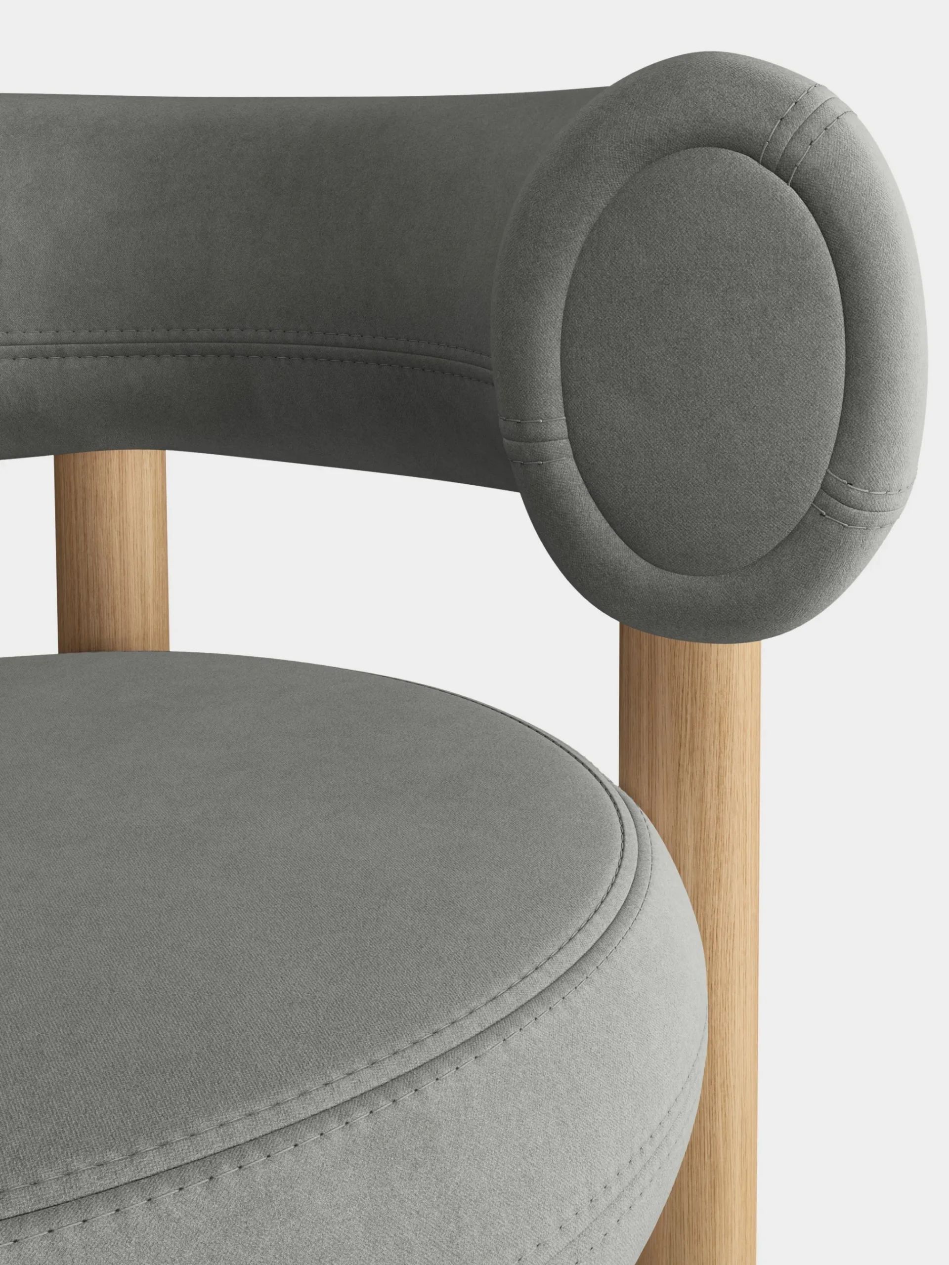 Tom Dixon Bar & Counter Stools*Fat Natural Wood 75cm Bar Stool