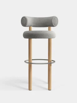 Tom Dixon Bar & Counter Stools*Fat Natural Wood 75cm Bar Stool