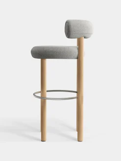 Tom Dixon Bar & Counter Stools*Fat Natural Wood 75cm Bar Stool