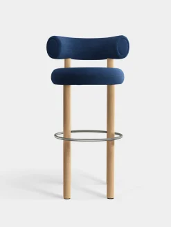 Tom Dixon Bar & Counter Stools*Fat Natural Wood 75cm Bar Stool