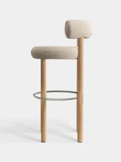 Tom Dixon Bar & Counter Stools*Fat Natural Wood 75cm Bar Stool