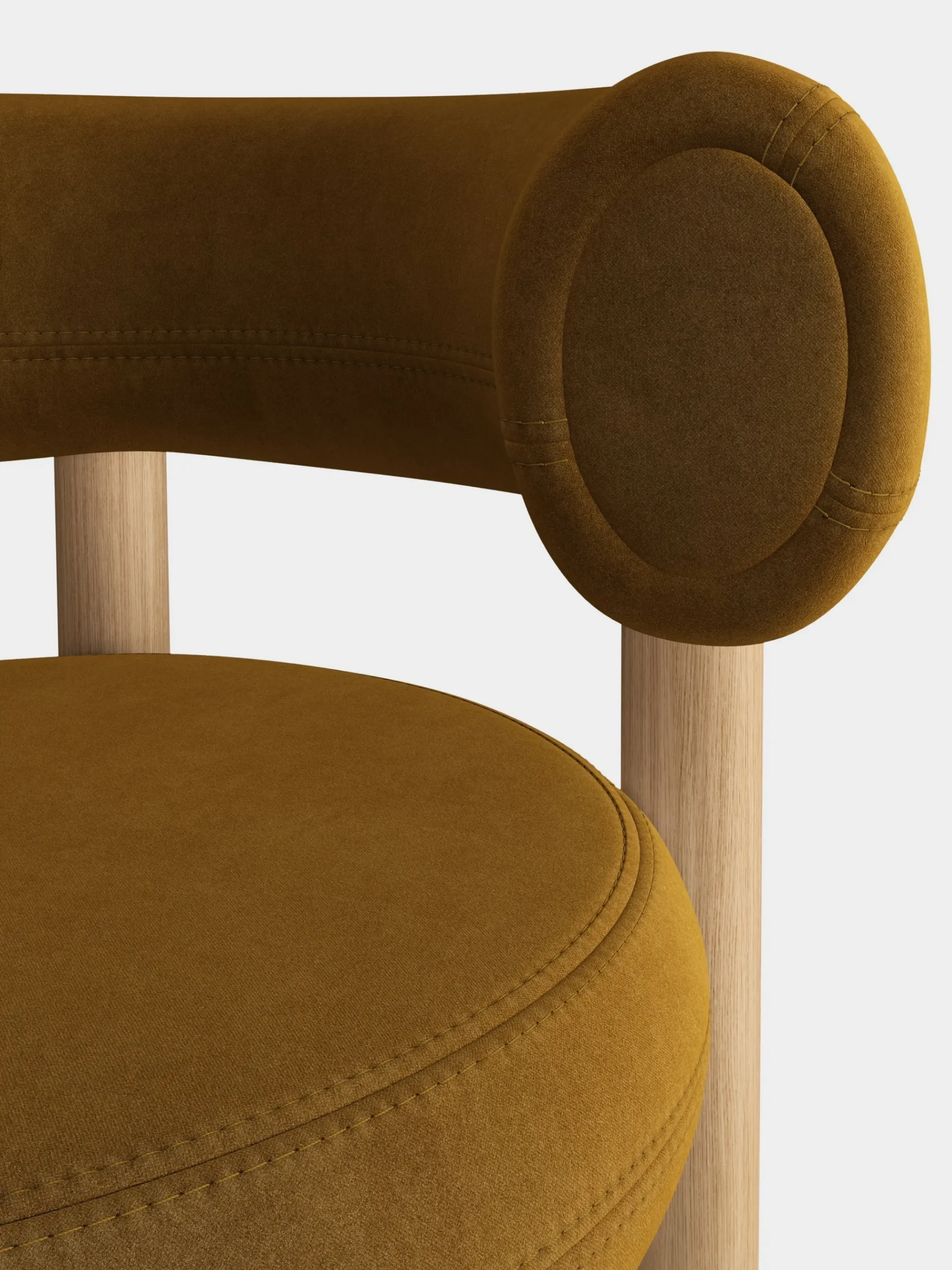 Tom Dixon Bar & Counter Stools*Fat Natural Wood 75cm Bar Stool