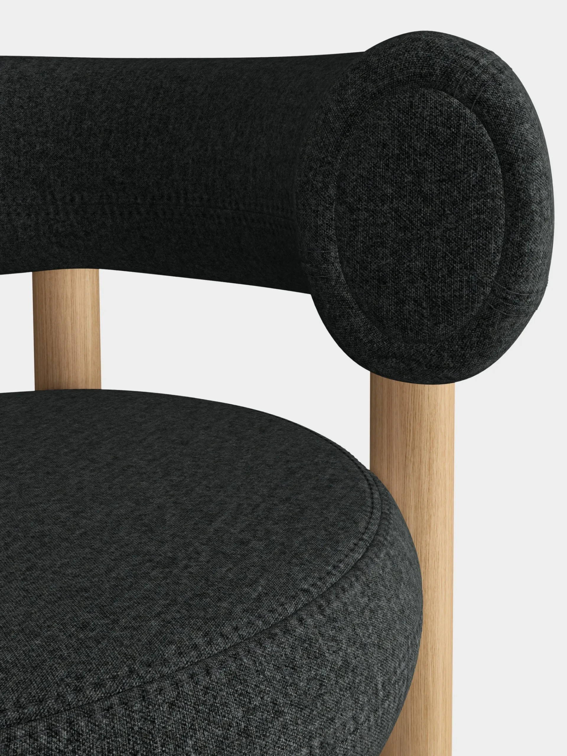Tom Dixon Bar & Counter Stools*Fat Natural Wood 75cm Bar Stool
