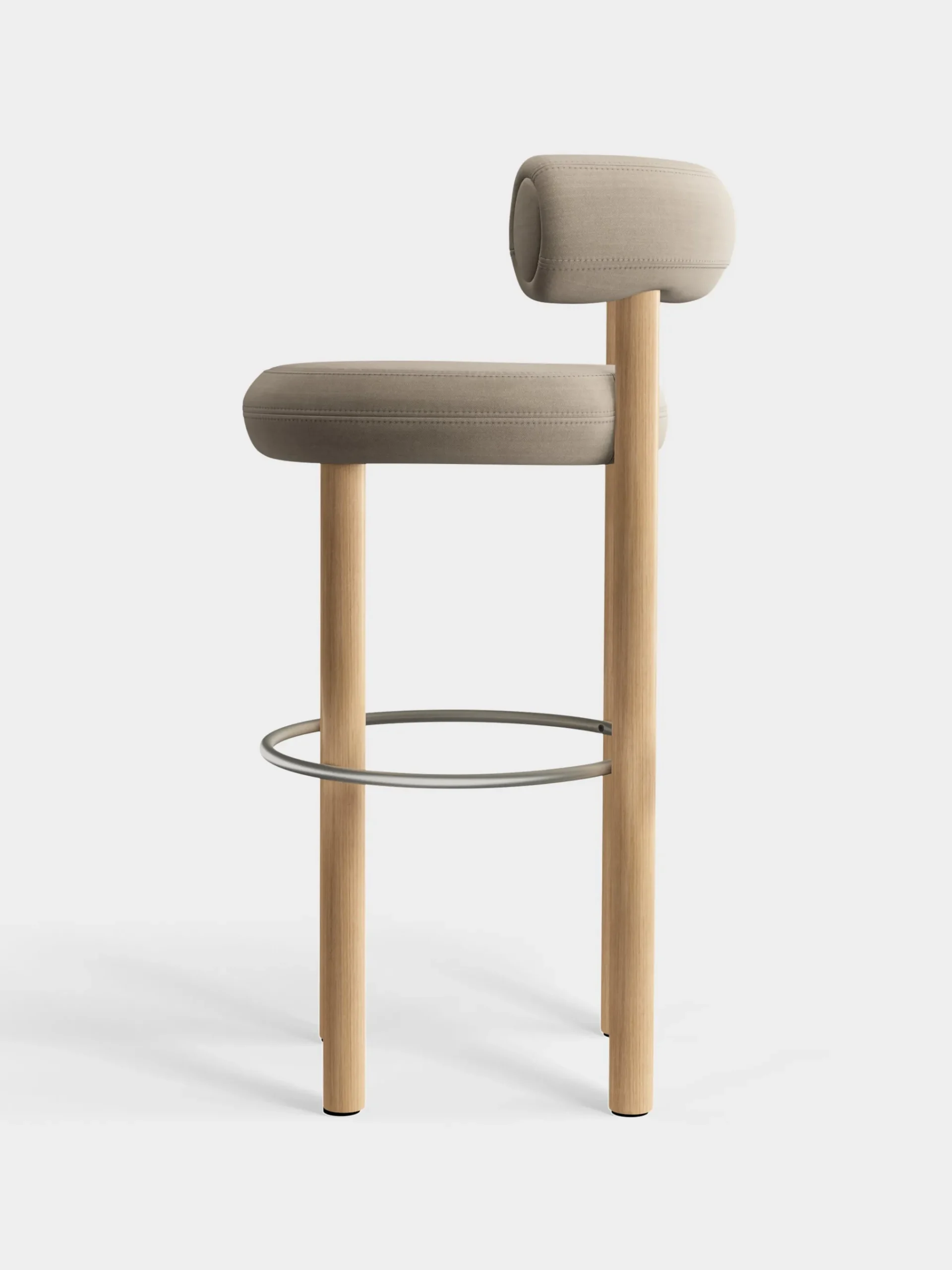 Tom Dixon Bar & Counter Stools*Fat Natural Wood 75cm Bar Stool