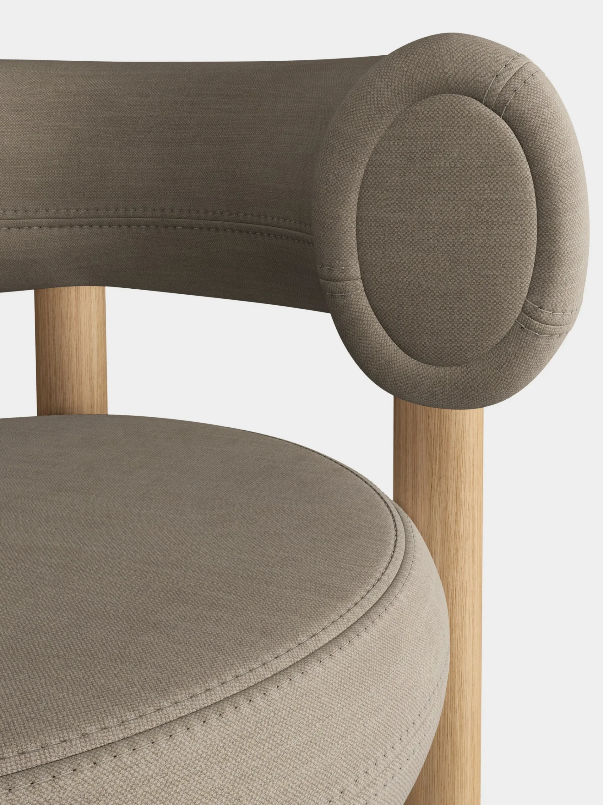 Tom Dixon Bar & Counter Stools*Fat Natural Wood 75cm Bar Stool