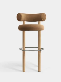 Tom Dixon Bar & Counter Stools*Fat Natural Wood 75cm Bar Stool