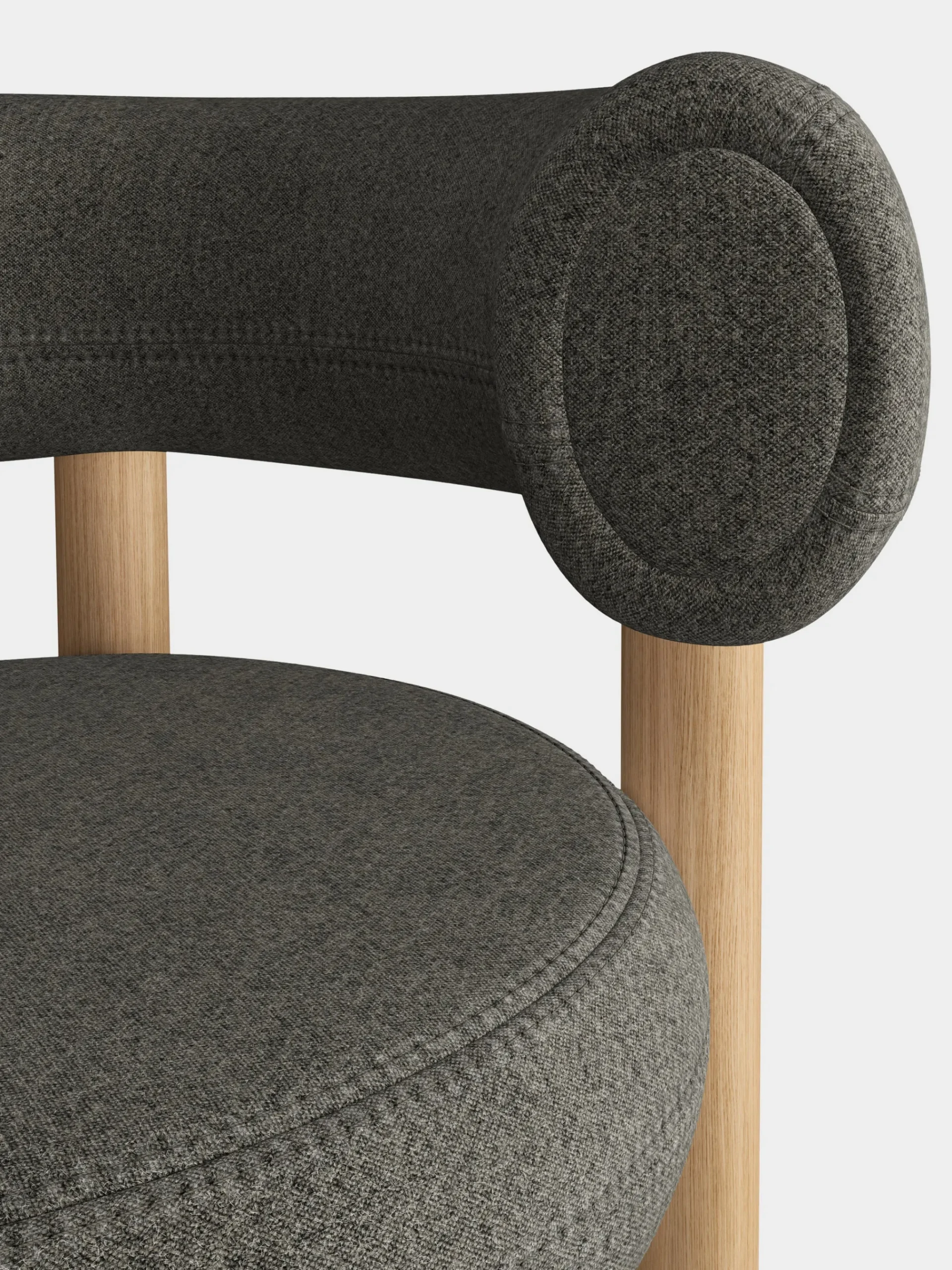 Tom Dixon Bar & Counter Stools*Fat Natural Wood 75cm Bar Stool