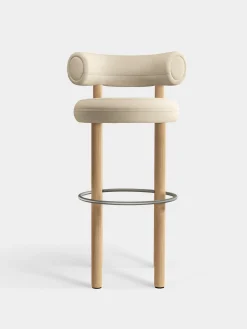 Tom Dixon Bar & Counter Stools*Fat Natural Wood 75cm Bar Stool