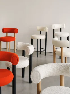 Tom Dixon Bar & Counter Stools*Fat Natural Wood 75cm Bar Stool