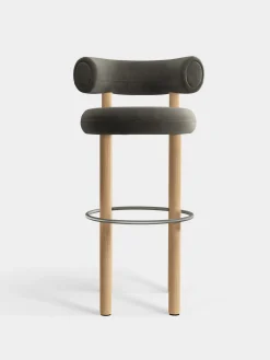 Tom Dixon Bar & Counter Stools*Fat Natural Wood 75cm Bar Stool
