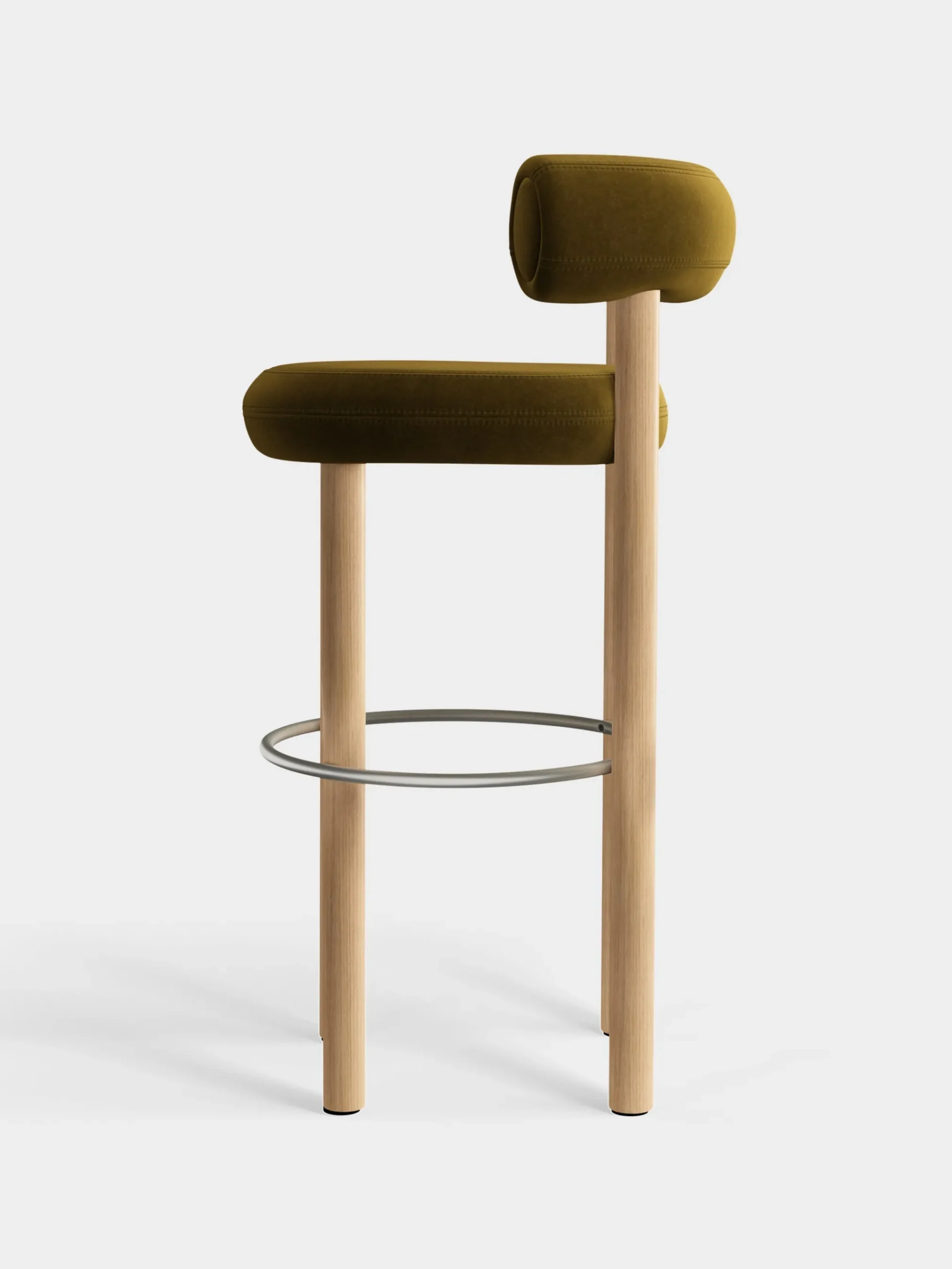 Tom Dixon Bar & Counter Stools*Fat Natural Wood 75cm Bar Stool