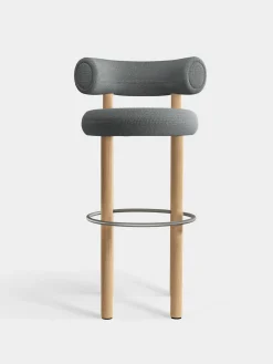 Tom Dixon Bar & Counter Stools*Fat Natural Wood 75cm Bar Stool