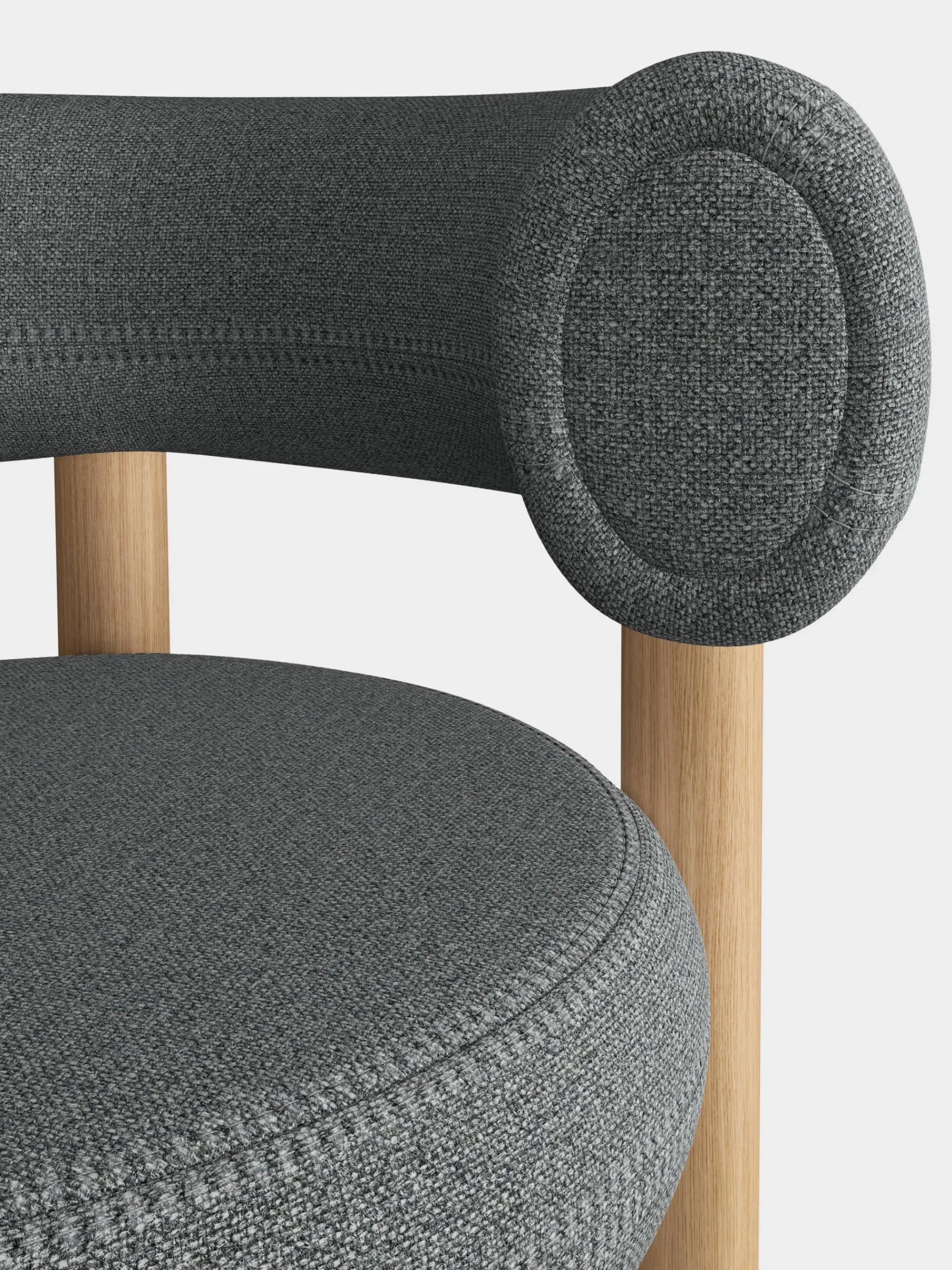 Tom Dixon Bar & Counter Stools*Fat Natural Wood 75cm Bar Stool