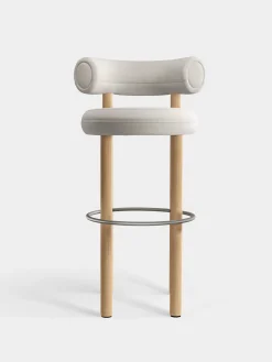 Tom Dixon Bar & Counter Stools*Fat Natural Wood 75cm Bar Stool