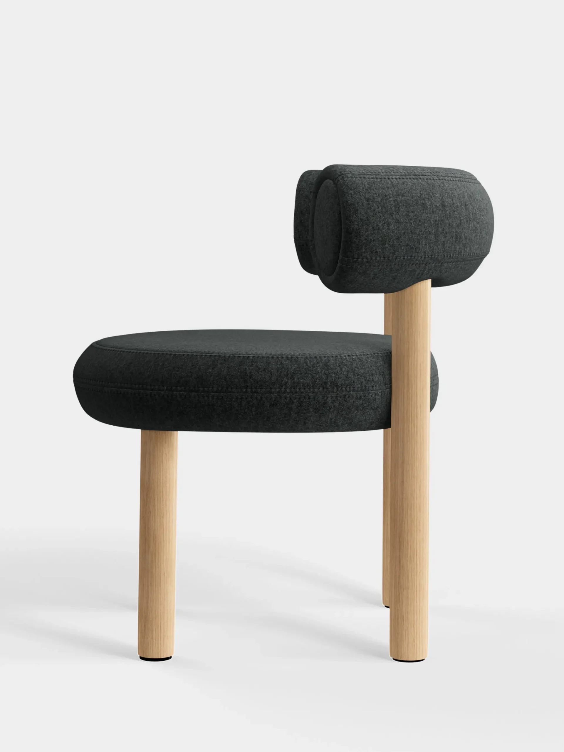 Tom Dixon Dining Chairs*Fat Natural Wood Dining Chair