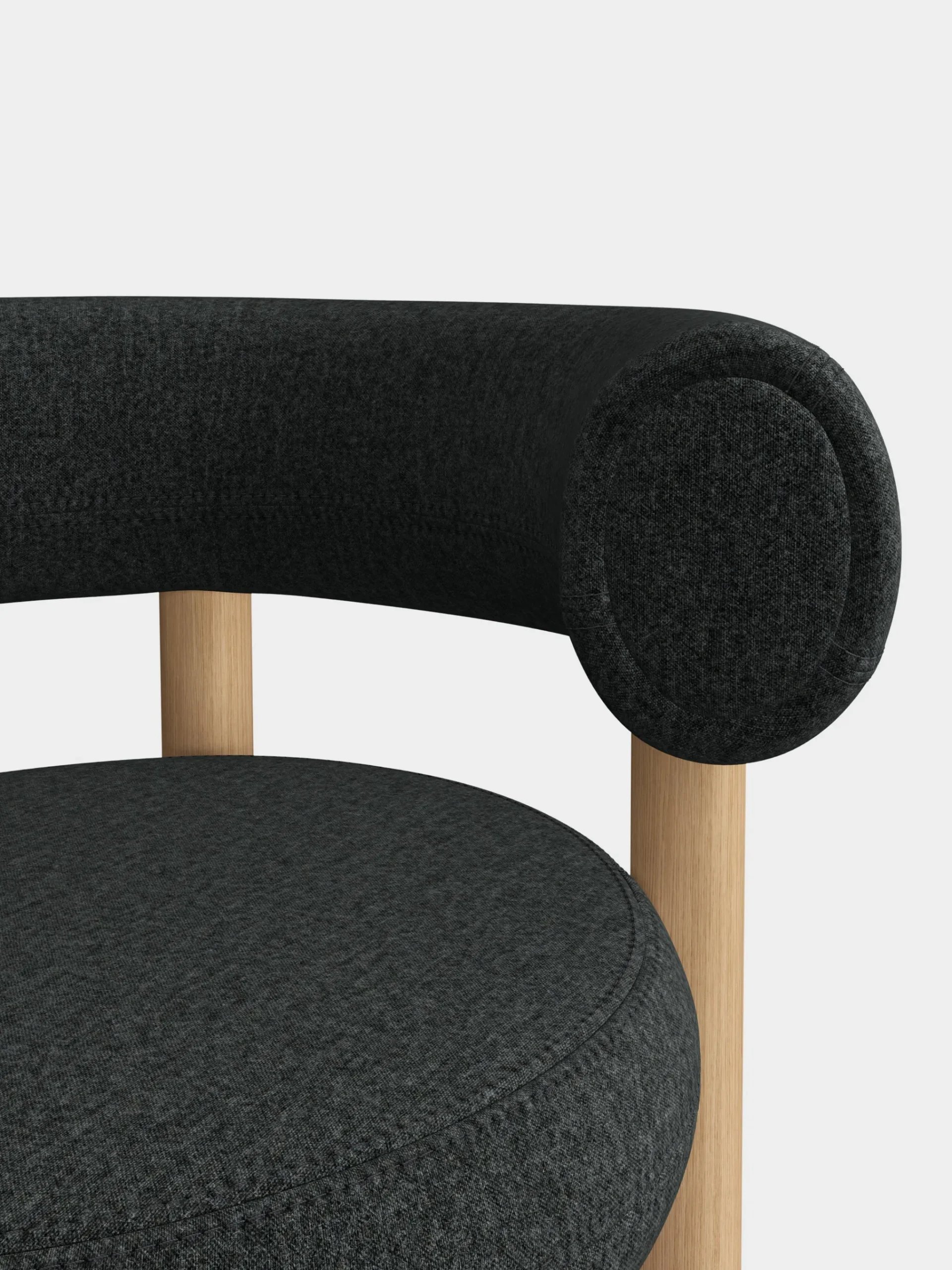 Tom Dixon Dining Chairs*Fat Natural Wood Dining Chair