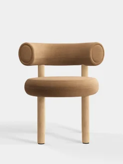 Tom Dixon Dining Chairs*Fat Natural Wood Dining Chair