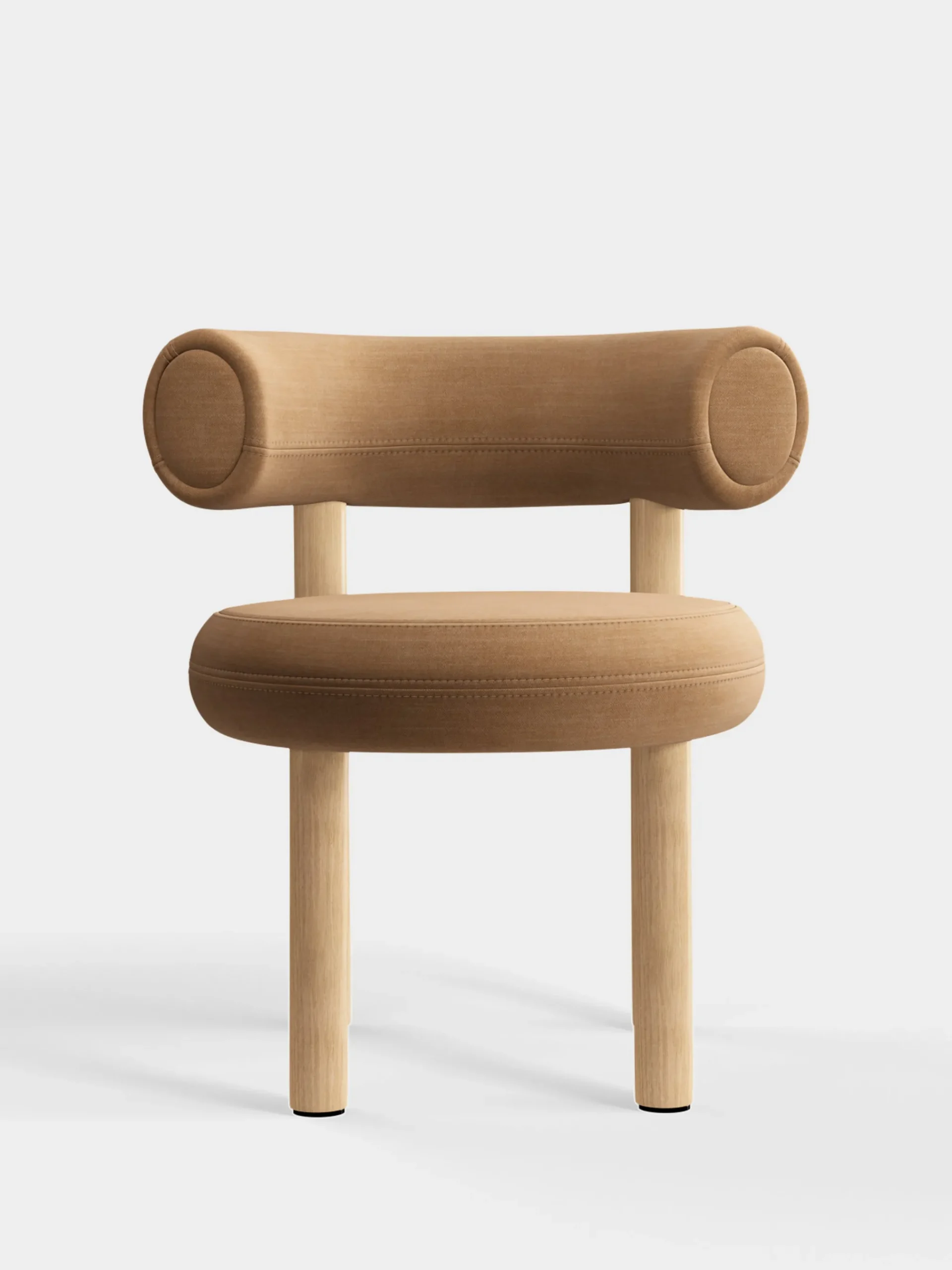 Tom Dixon Dining Chairs*Fat Natural Wood Dining Chair