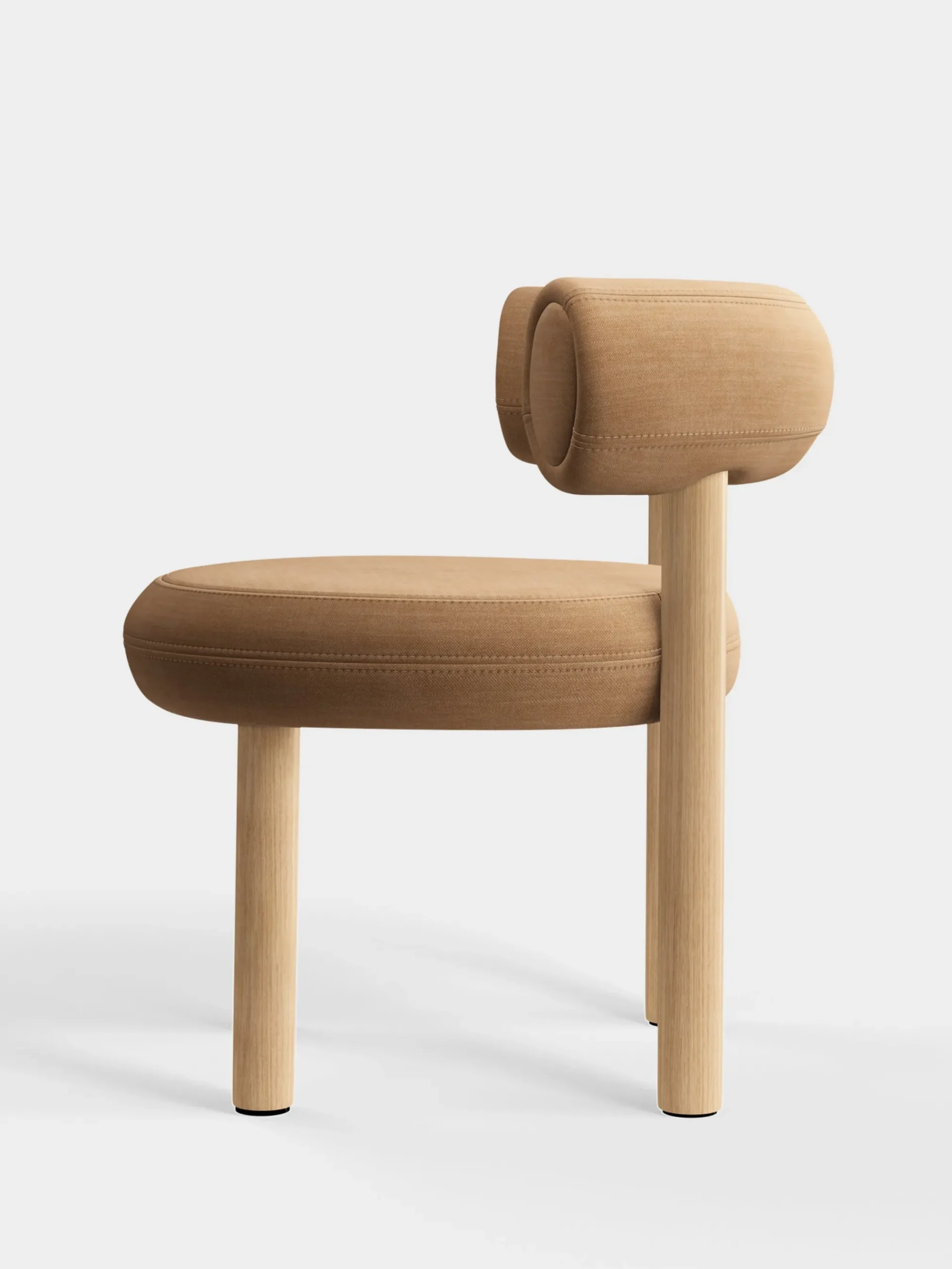 Tom Dixon Dining Chairs*Fat Natural Wood Dining Chair