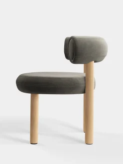 Tom Dixon Dining Chairs*Fat Natural Wood Dining Chair
