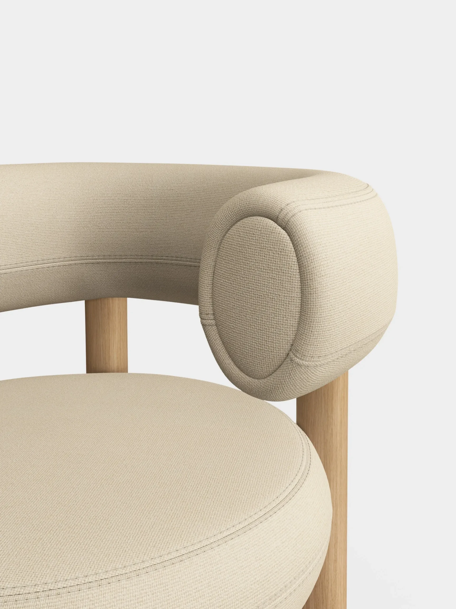Tom Dixon Lounge Chairs*Fat Natural Wood Lounge Chair