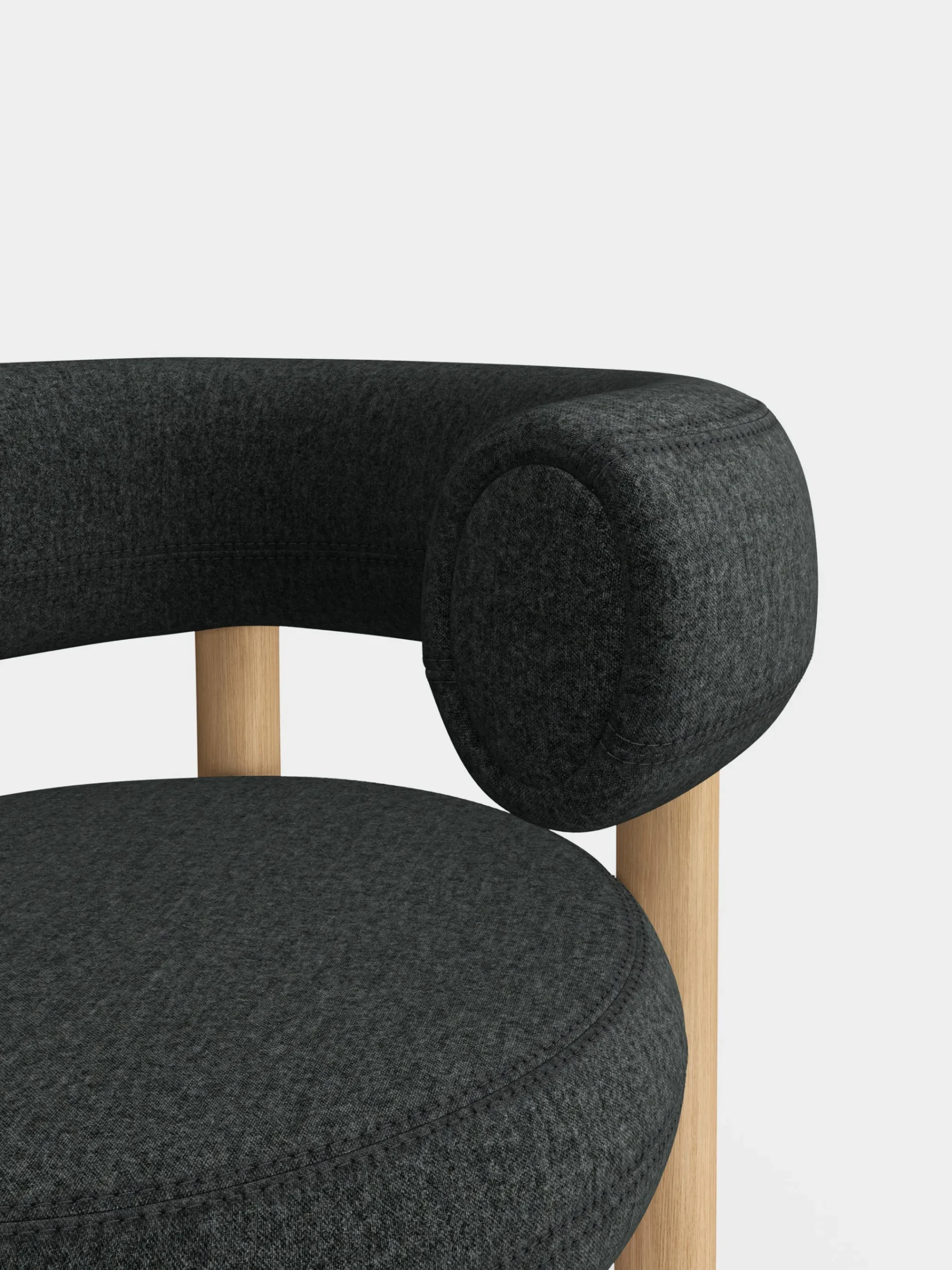 Tom Dixon Lounge Chairs*Fat Natural Wood Lounge Chair