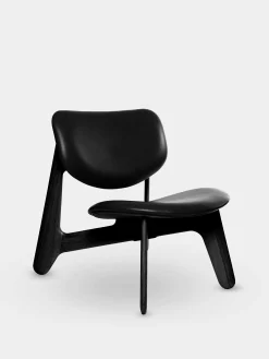Tom Dixon Lounge Chairs*Slab Black Wood Lounge Chair