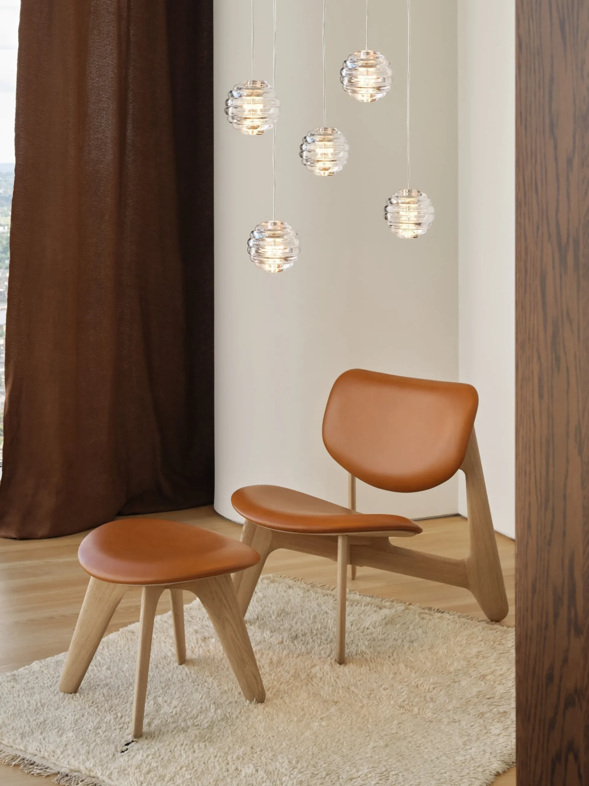 Tom Dixon Lounge Chairs*Slab Natural Wood Lounge Chair